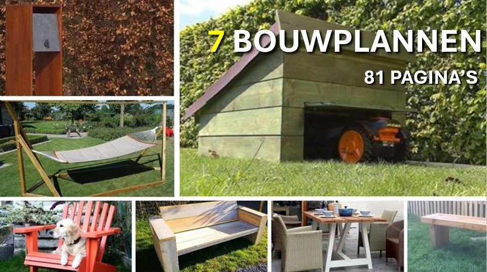 Tuinmeubelen bouwplanpakket aan 50% korting