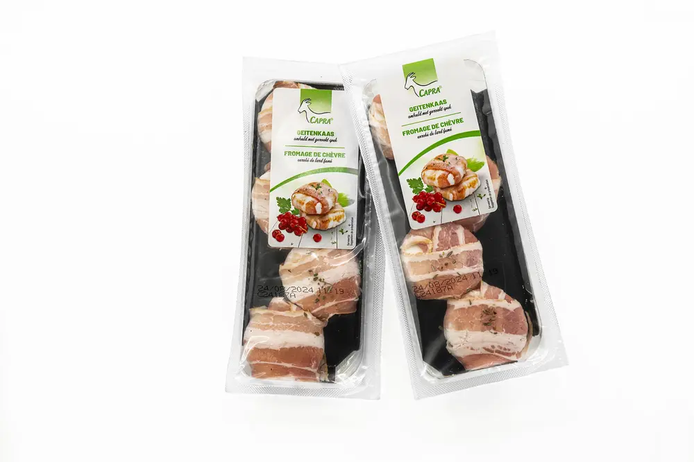 Met spek omwikkelde geitenkaasjes 
