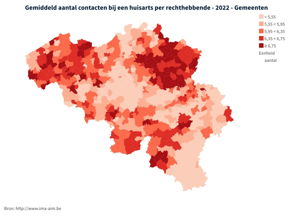 contacten per gemeente