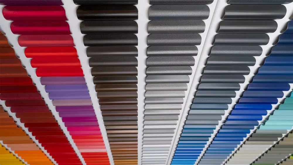 Kleurstalen tonen niet alleen de kleur, maar maken ook de textuur zicht- en voelbaar