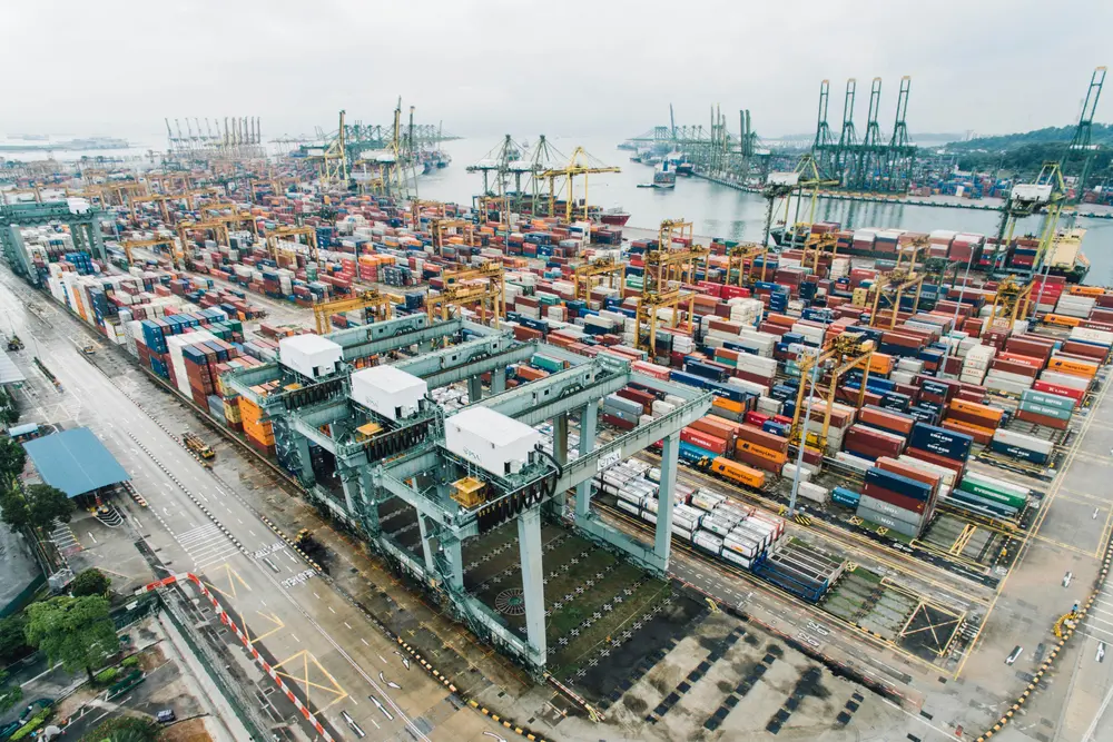 stockfoto cargo port