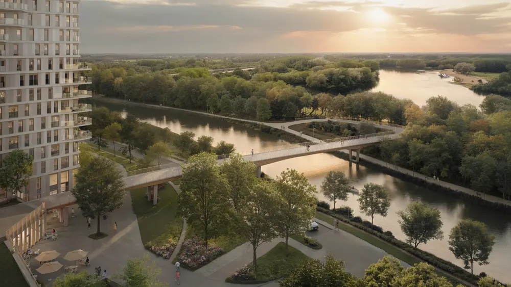 fietsbrug over Leie