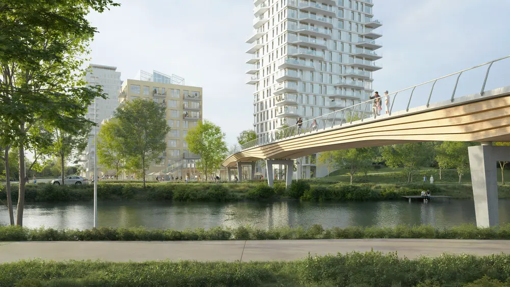Fietsbrug over de Leie in Gent