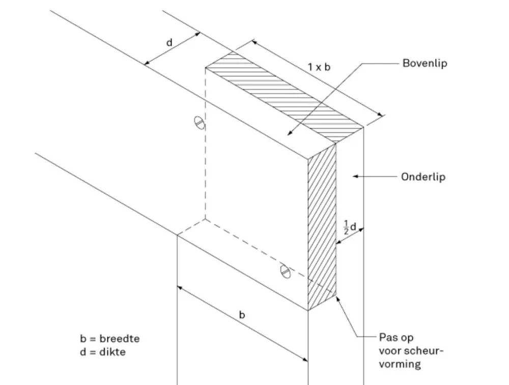 tekening schoudering lip