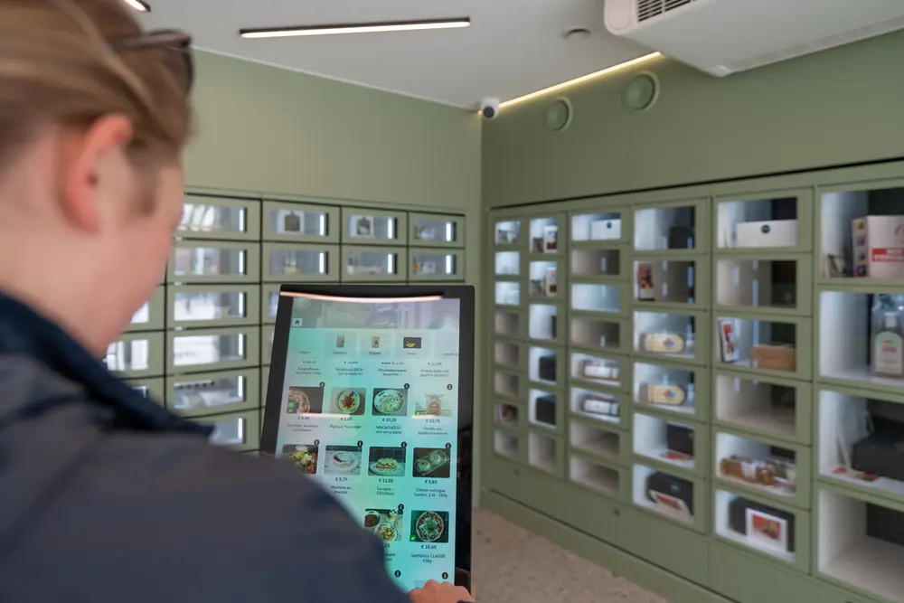 ‘Superette ’t Dorp’ Ertvelde Hanot Vending touchscreen