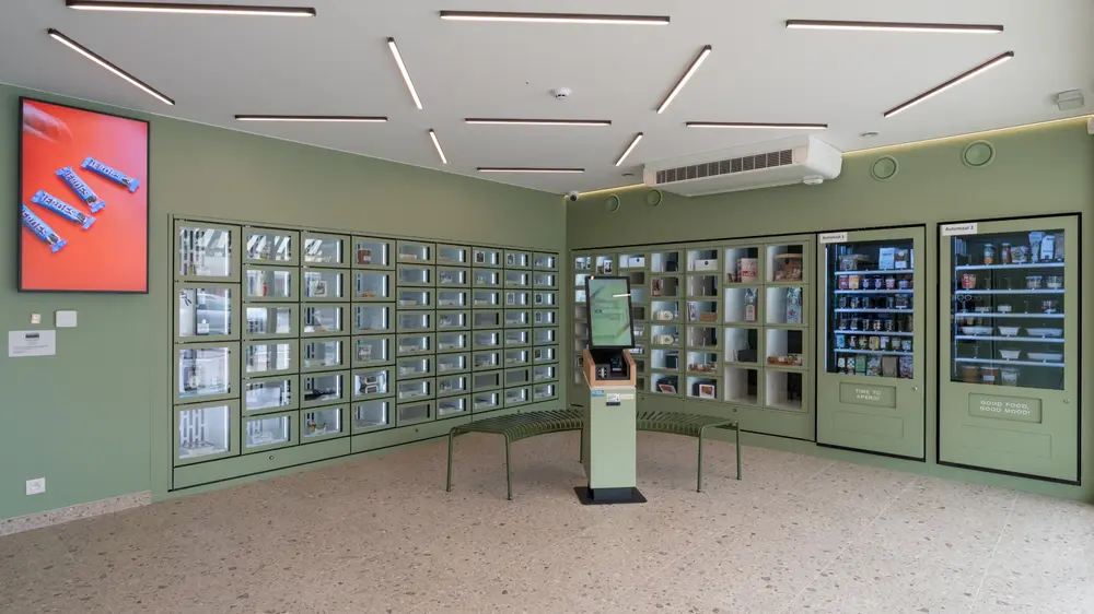 ‘Superette ’t Dorp’ Ertvelde Hanot Vending overzicht en scherm
