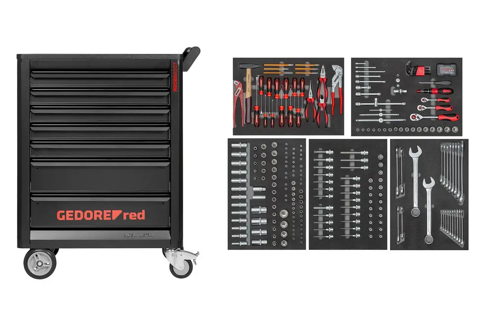 Gereedschapswagen gereedschapsset Gedore Red