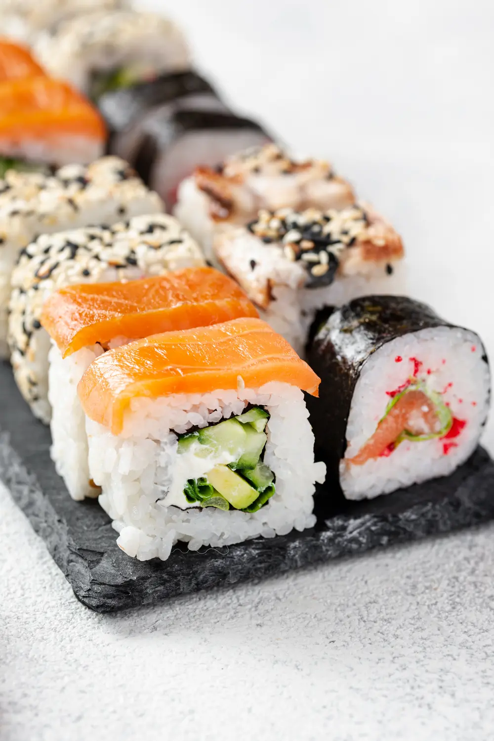 close up van sushi