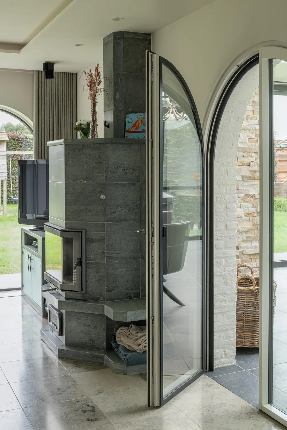 hout met aluminium steellook