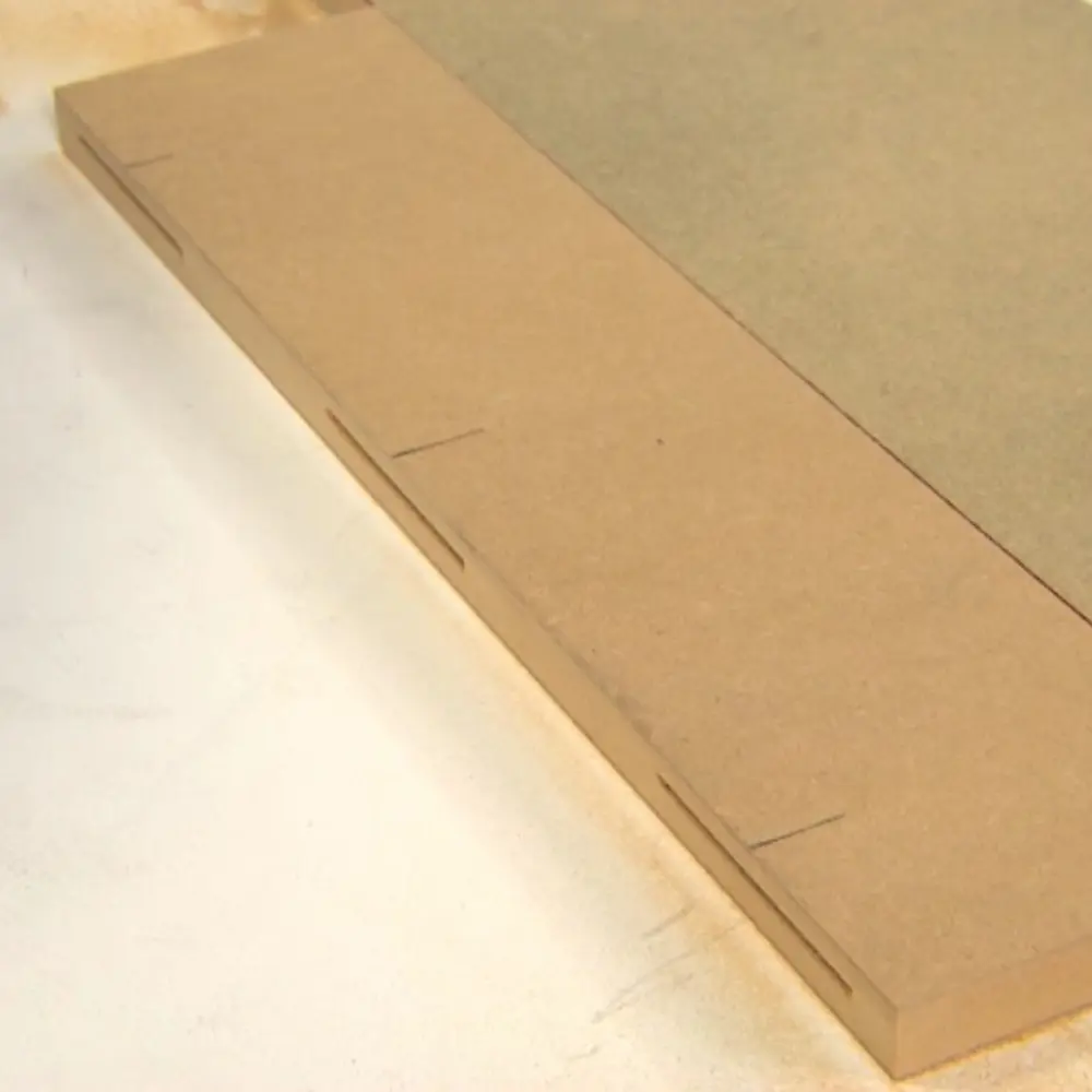 Uitsparingen voor lamellen