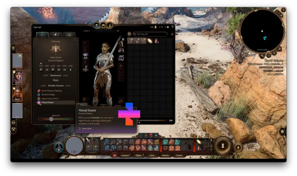 Virtual donnors Baldur's gate