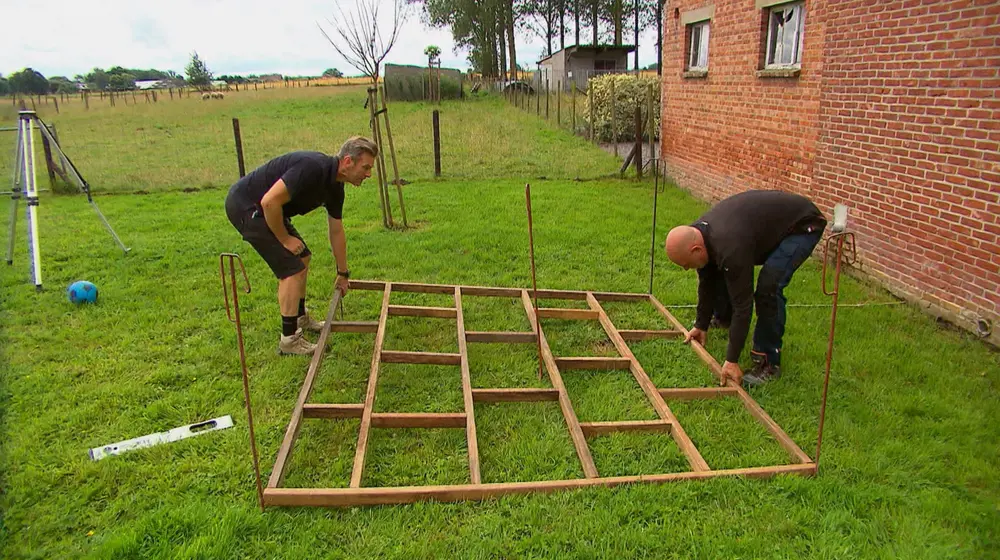 betonijzers in de hoeken