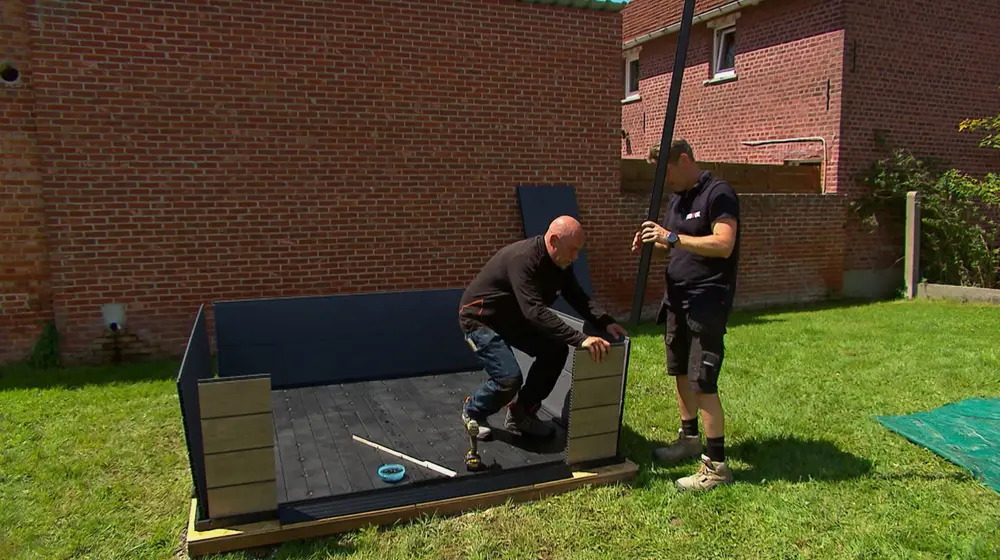 schuif de hoekprofielen in