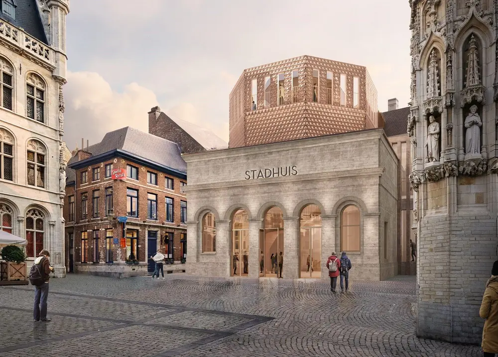 Blikvanger wordt een nieuw achthoekig volume aan de zijde van de Grote Markt