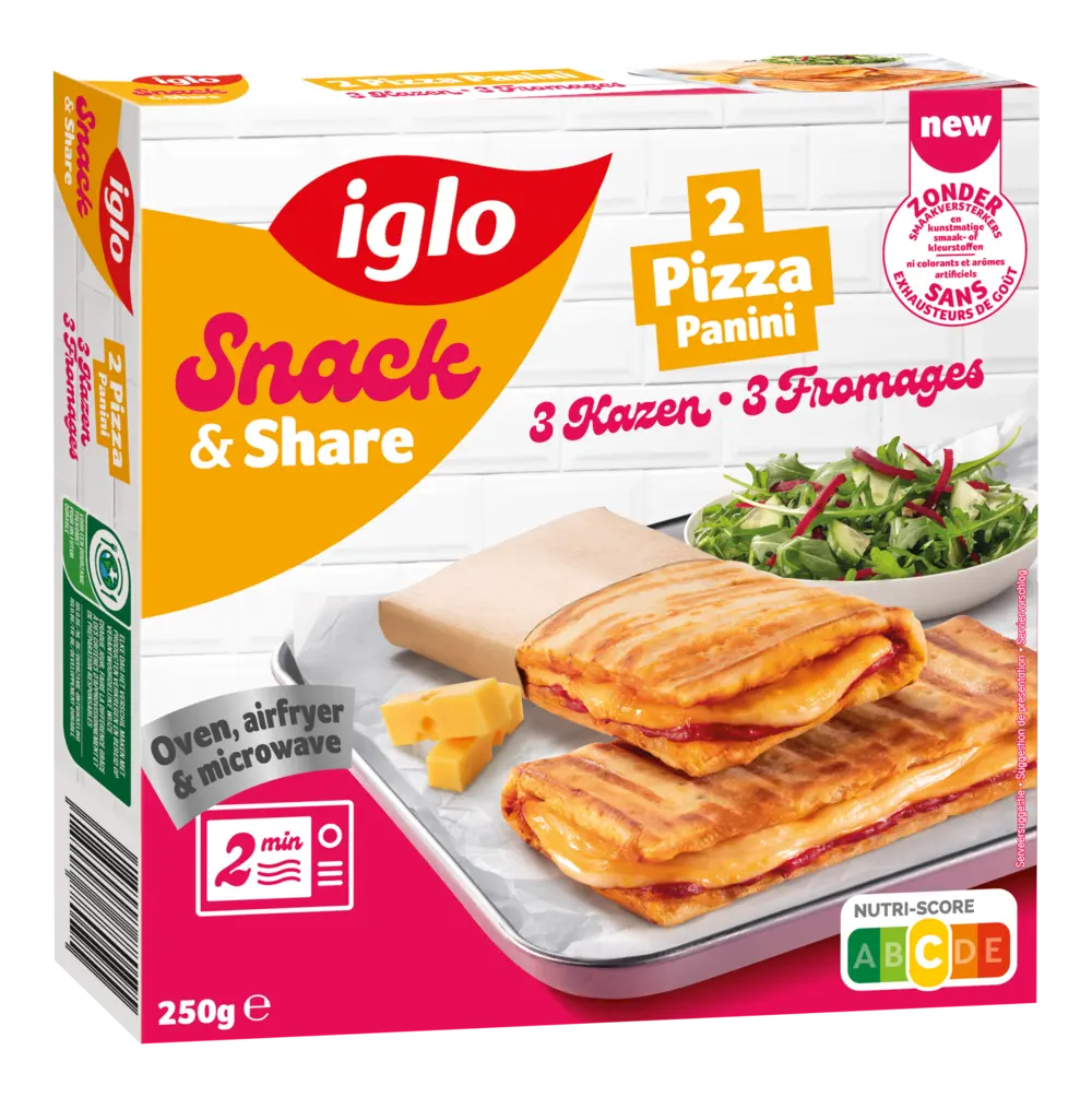 Iglo snack & Share pizza panini