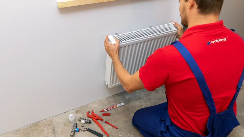 edding radiator plaatsen