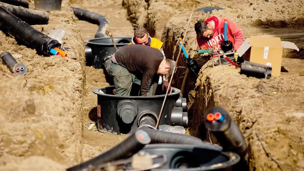 werken aan een warmtenet