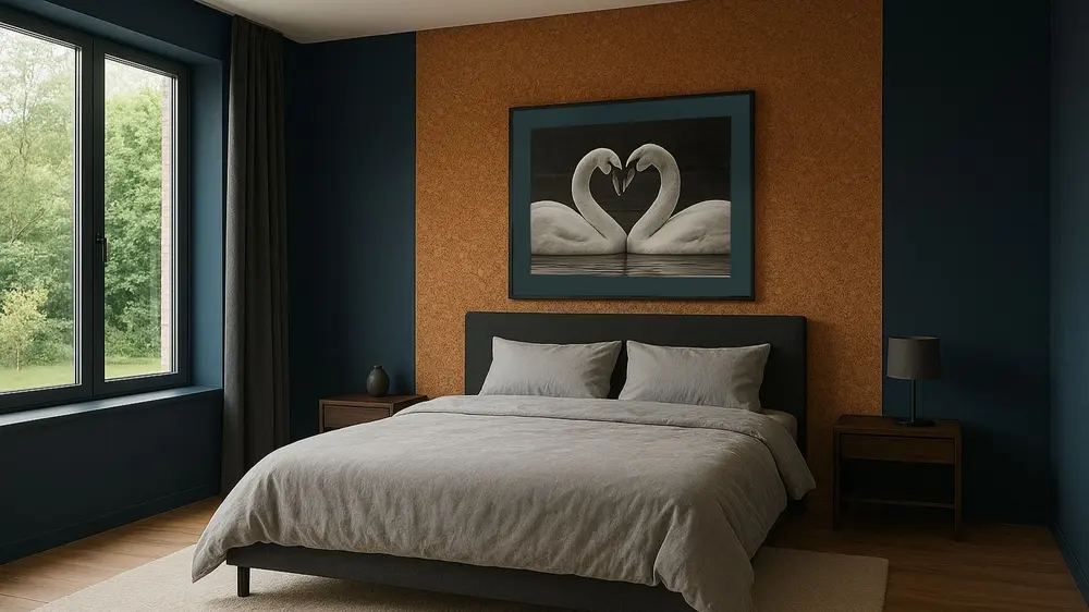 slaapkamer kurk wandbekleding