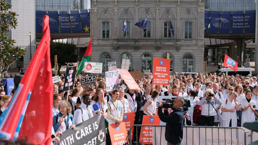 Manifestatie artsen Brussel