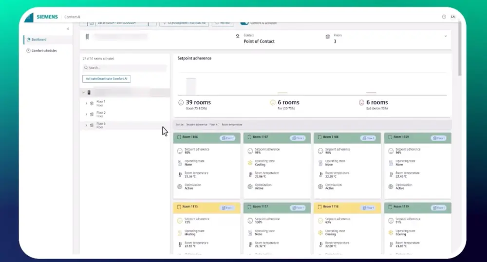 Siemens HVAC-optimalisatie