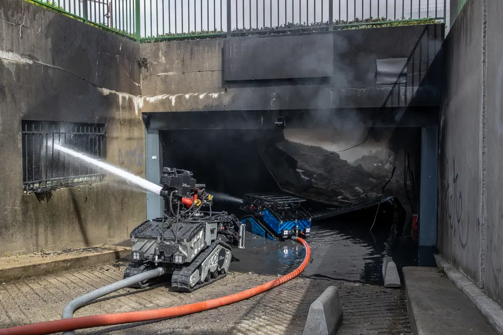 Blusrobots aan het werk