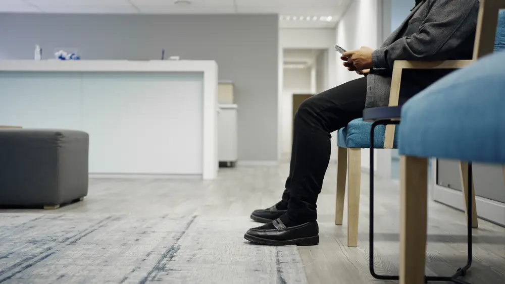 patient in wachtzaal