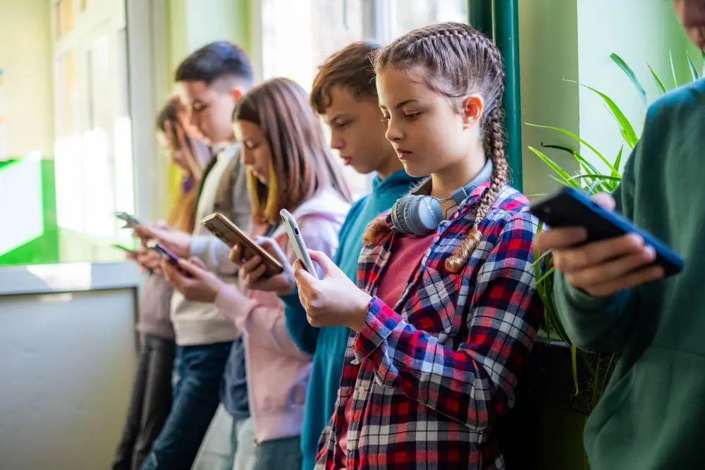 Kinderen met smartphone