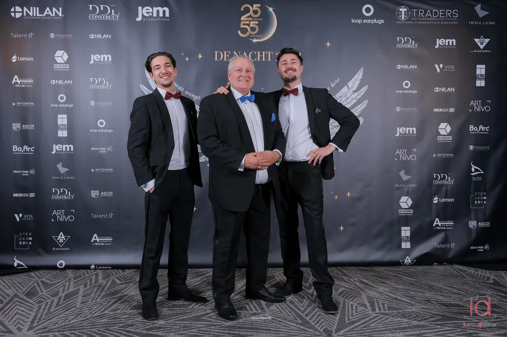 Patrick Termissen en zonen Jesse (rechts) en Gilles (links)