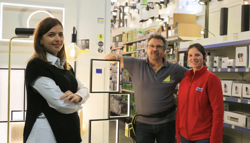 Debora Micciche (Shelf Service), Pascal (Trio Lighting), Rune Geladé (Hubo Zonhoven)
