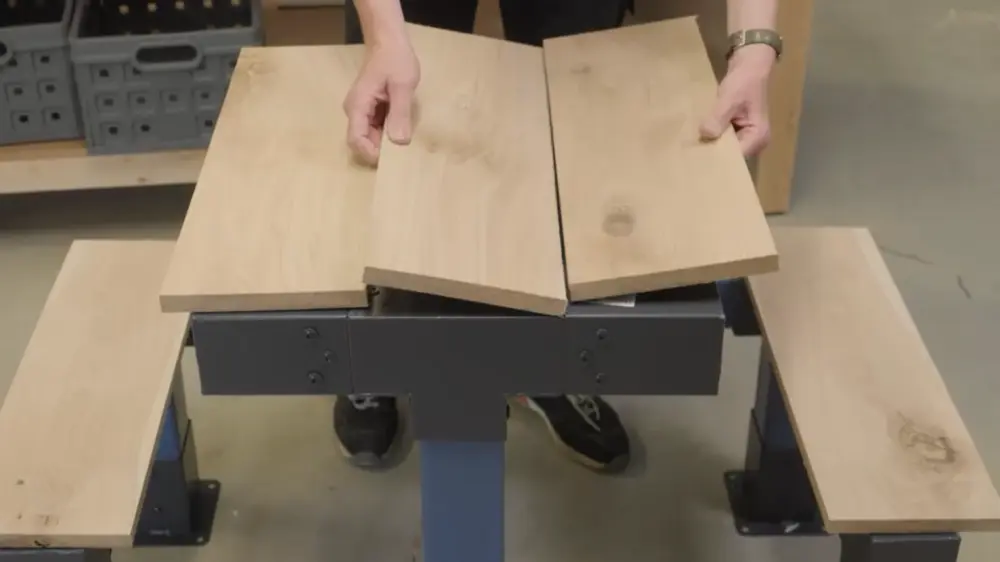 planken zitvlak en tafelblad