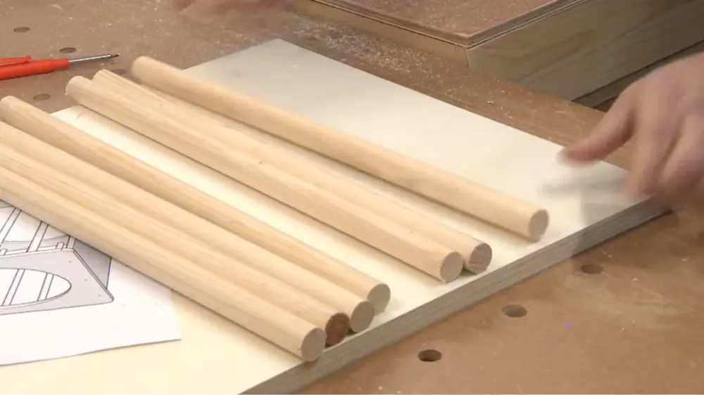 rondhout op gelijke afmetingen