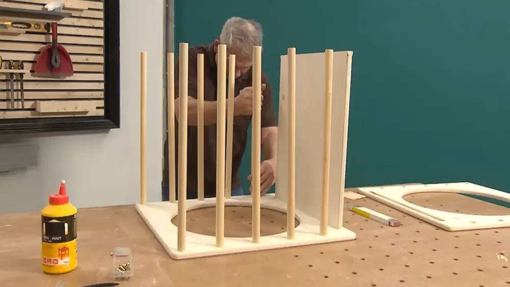 rondhout vastlijmen kubus