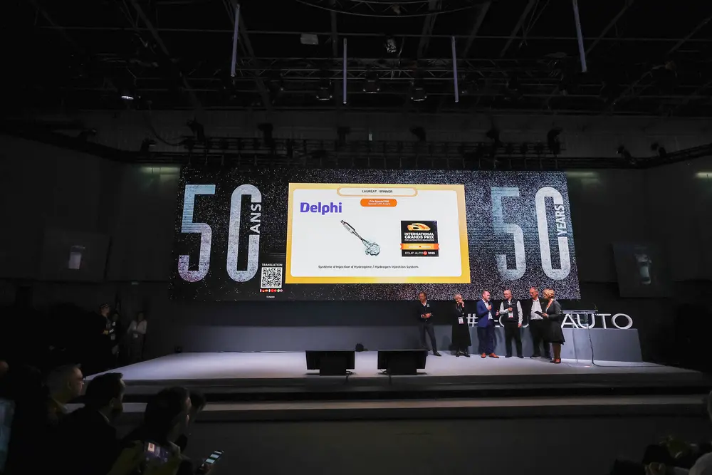Tijdens de uitreiking van de Grands Prix de l’Innovation werd Delphi Phinia bekroond voor zijn H₂ICE-injectiesysteem voor waterstofmotoren