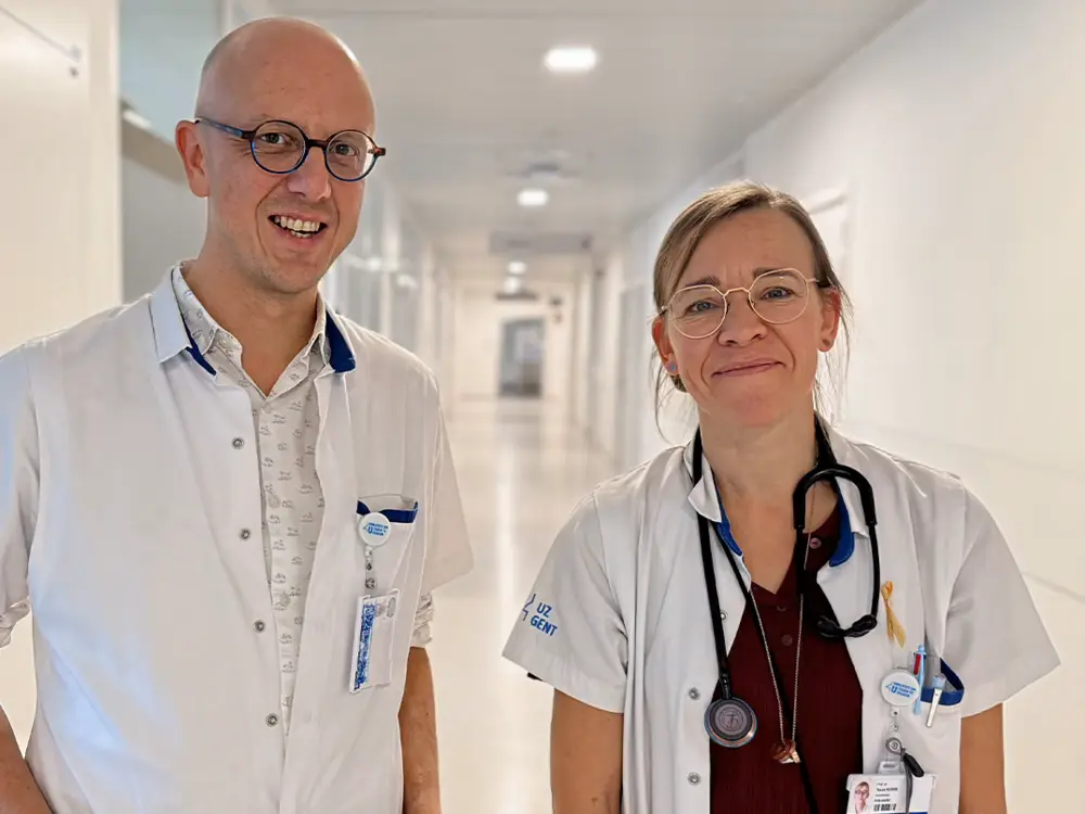 Neuroloog prof. Guy Laureys en hematoloog prof. Tessa Kerre