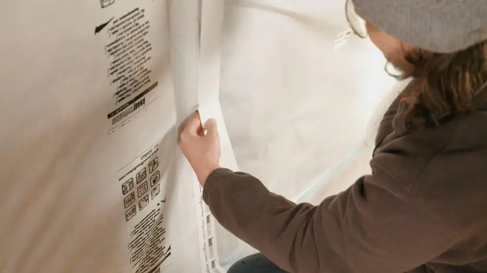 dampscherm pe-folie afgetapet