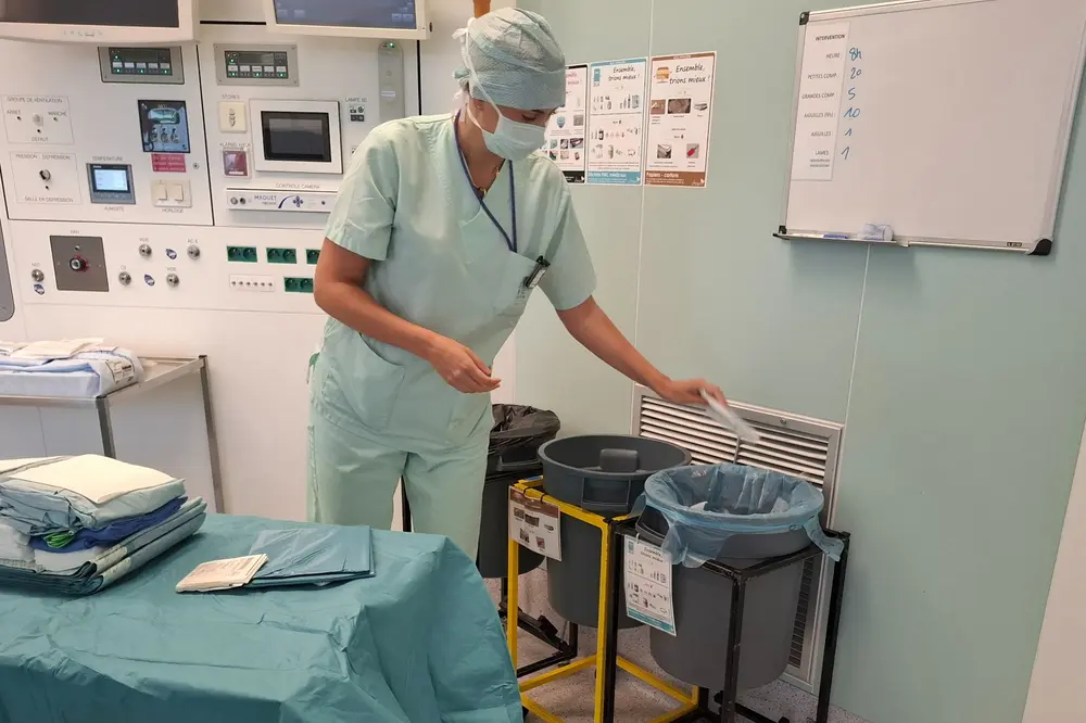 tri des déchets bloc opératoire CHRSM sandy renson