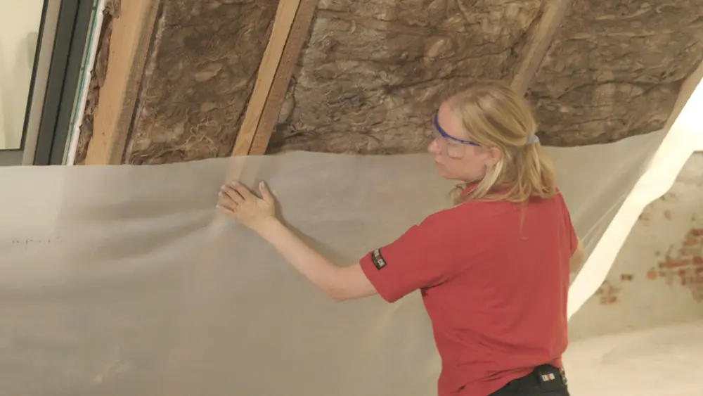 dampscherm vastmaken