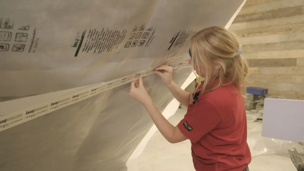 Werk af met lichtdichte tape