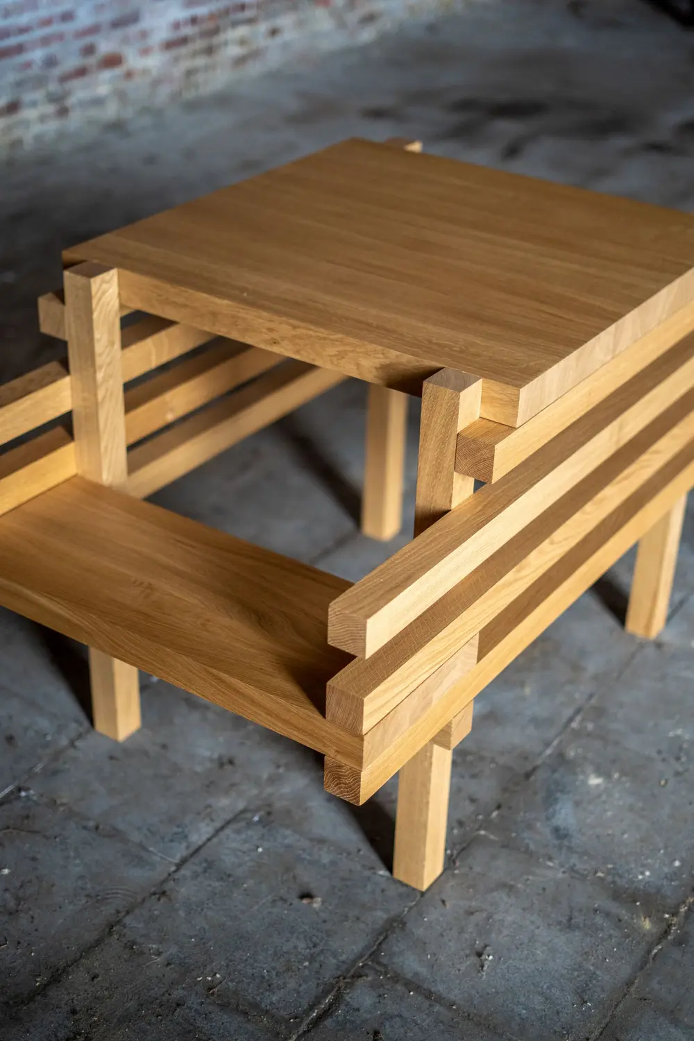 Tête-à-tête tafel met verstelbare zitjes