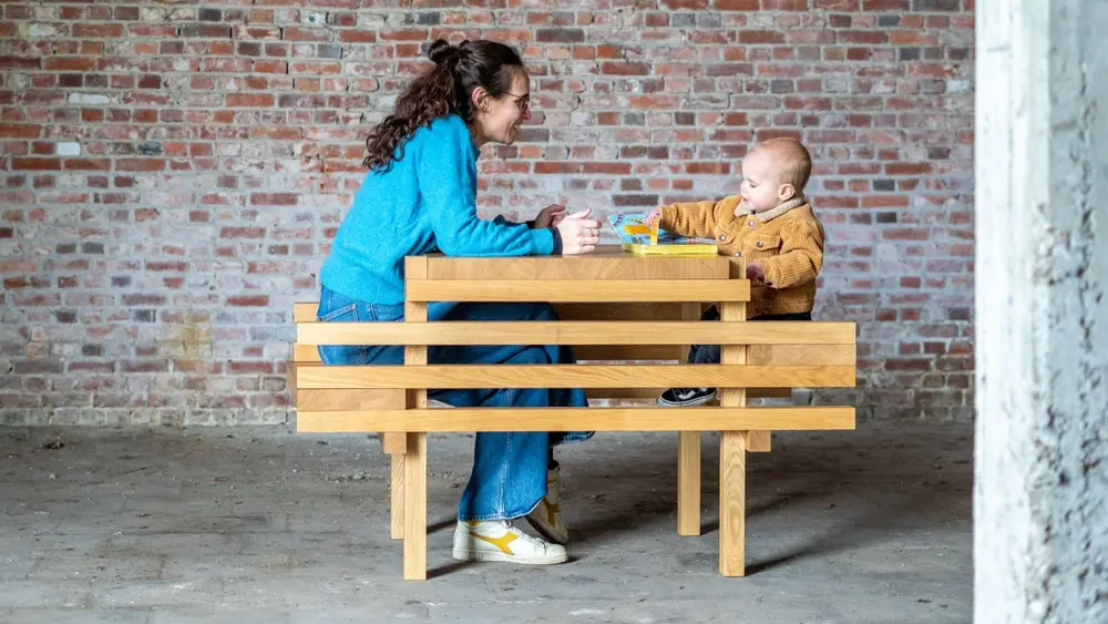 Tête-à-tête tafel met verstelbare zitjes