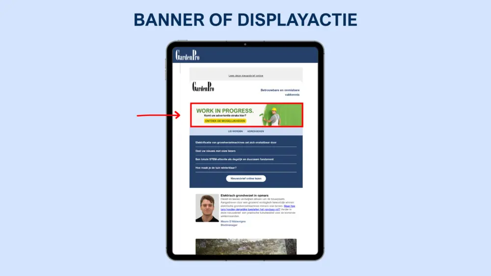 BANNER OF DISPLAYACTIE