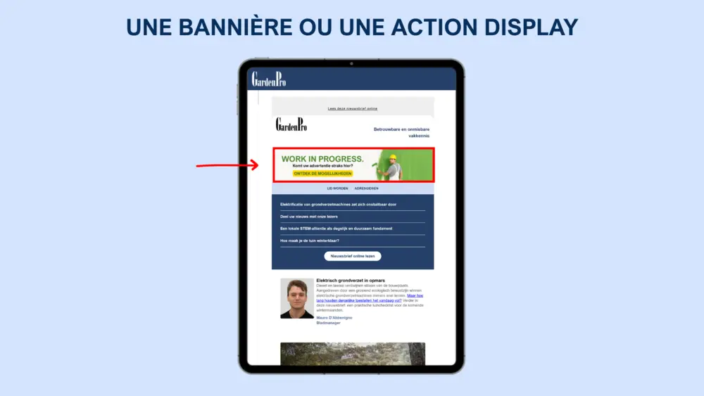 banner of display fr