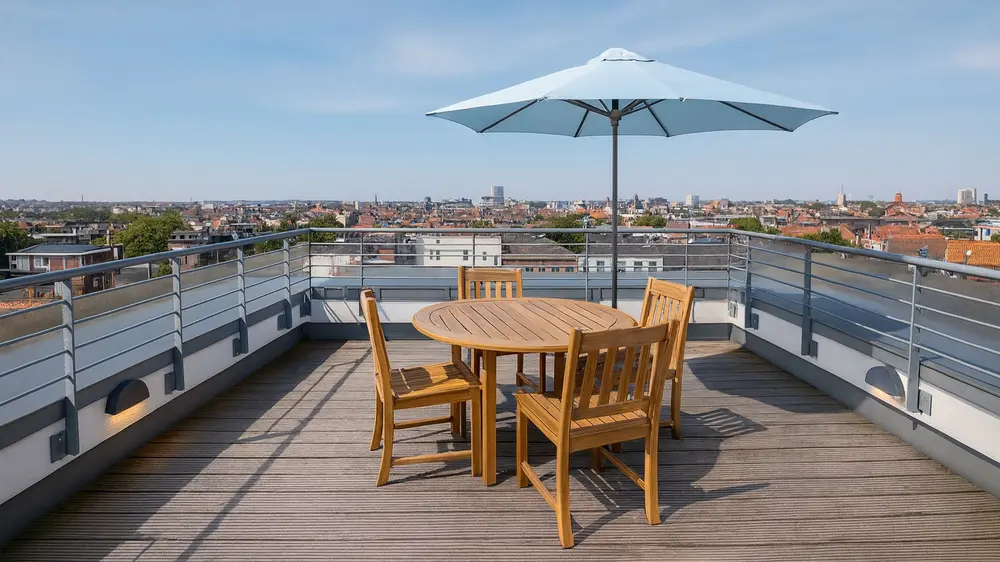 Dakterras in de stad