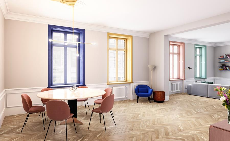 krachtige kleurblokken