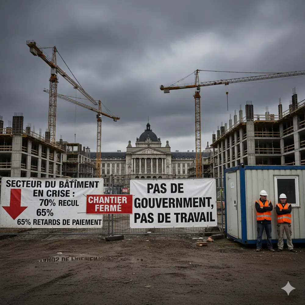 L'absence de gouvernement n'est plus seulement un problème politique, mais un risque économique majeur pour Bruxelles (image générée par l'IA)