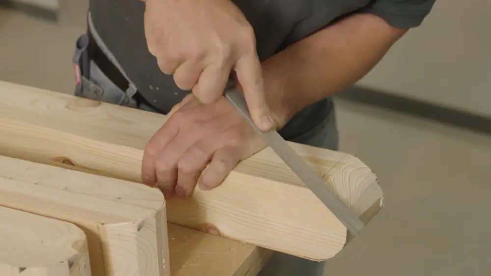 afronden poten met rasp