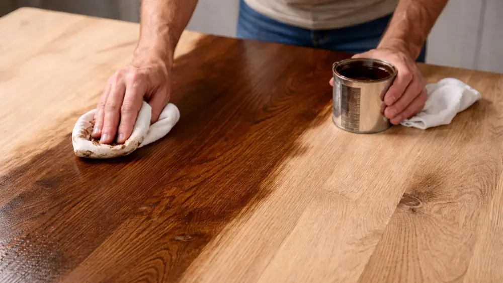 beits aanbrengen met een vod