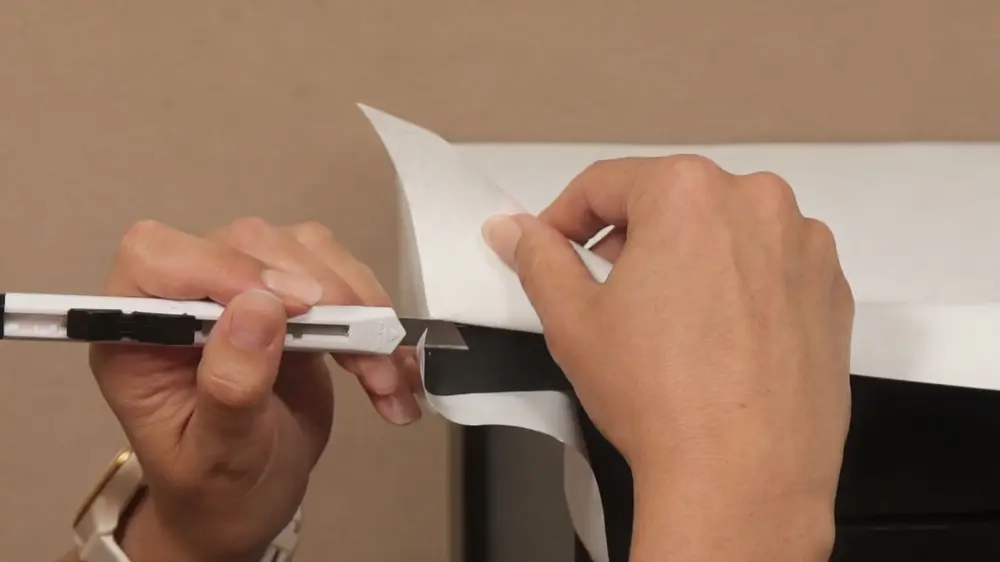 Hoeken afwerken met folie