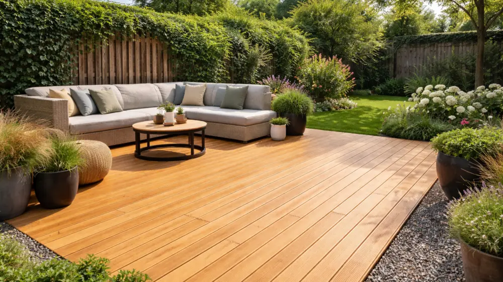 ai beeldje van een bamboe terras