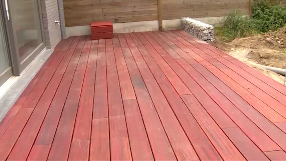 rood hout terras planken